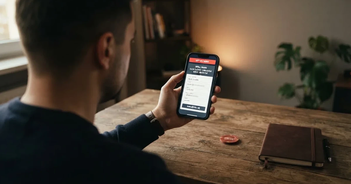 Smartfon z formularzem zakładania konta gracza i zakładką aktywacji środków bonusowych w sekcji konta